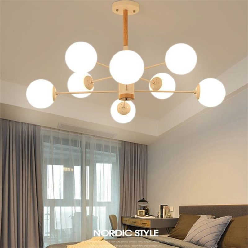 Dutti Wood Led Pendant Light For Living Room Creative Personality Restaurant Modern Minimalist Bedroom Lamp Study Lamp Solid Wood Led Chandelier Single Head Wall Lamp High 42cm Dutti Led Chandelier Lighting