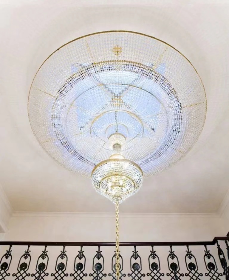 Dutti LED Large Crystal Chandelier Pendant Lighting Unique Design OEM ODM for Villa Staircase 